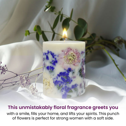 Botanical Tropical Rare Flower Scented Candle - Forget Me Not